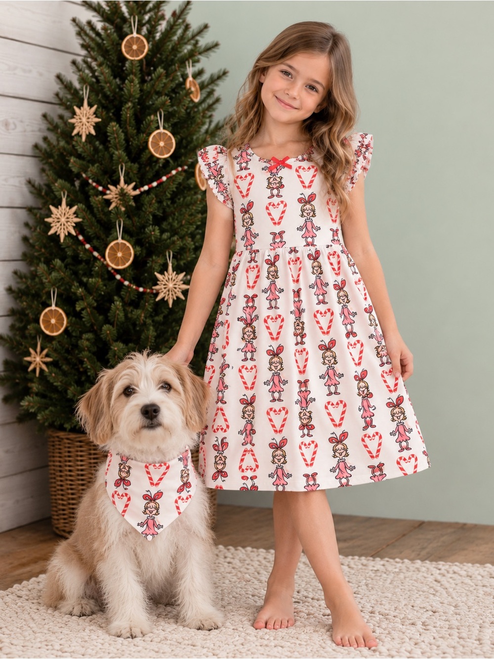 Hanna Andersson Cindy Lou Grinch Nightgown Sz 6-7